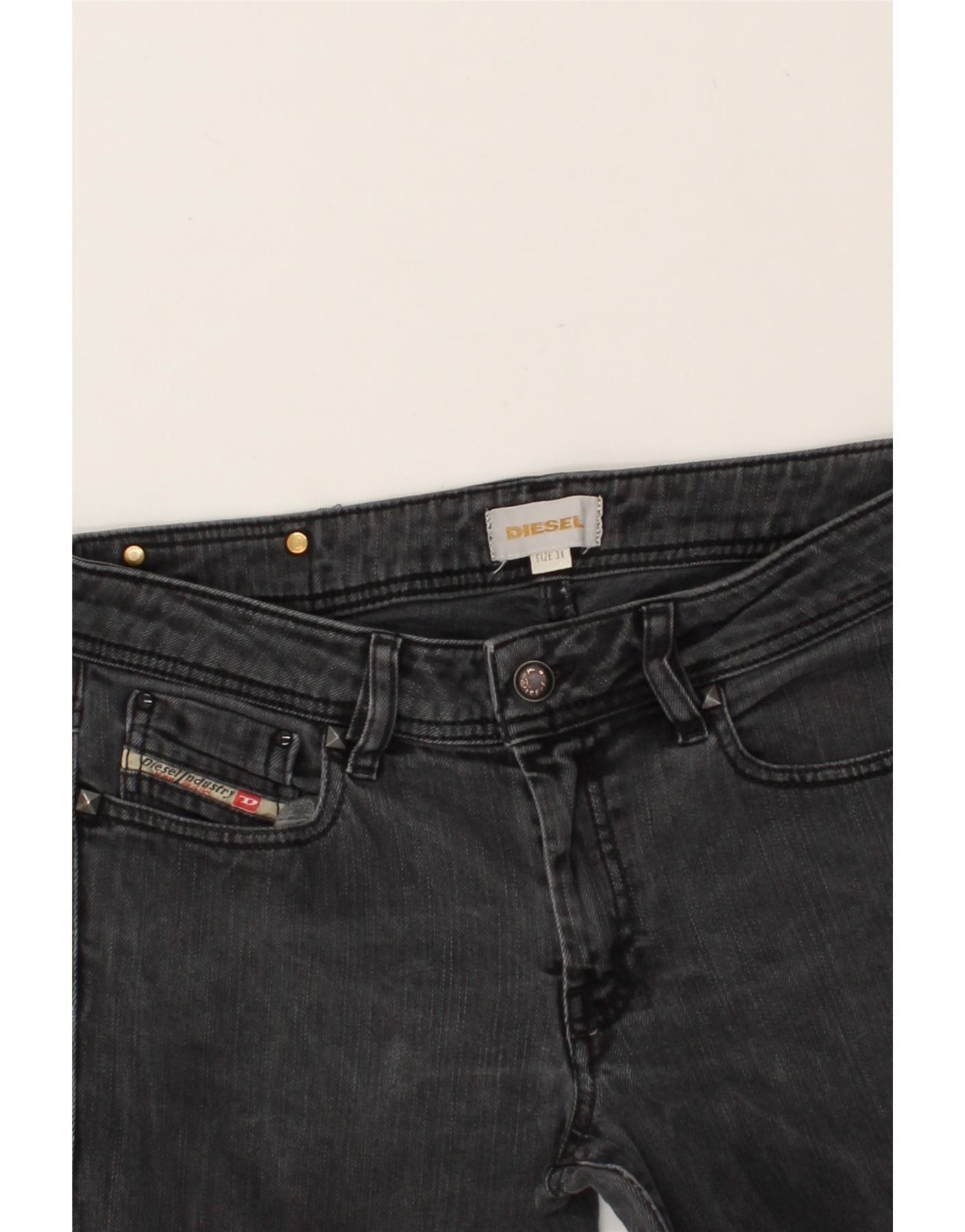 Diesel Womens Slim Jeans W31 L29 Black Cotton Size 42" / US 20 - 3 Thumbnail