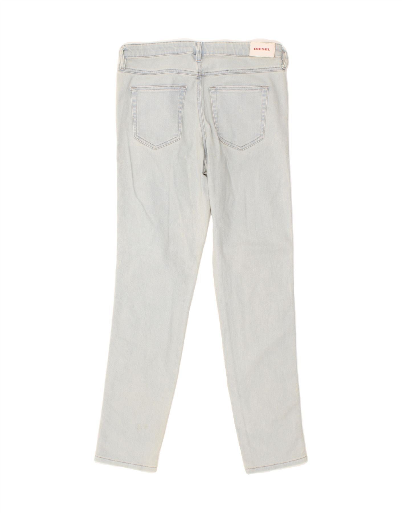 Diesel Womens Babhila Regular Slim Skinny Jeans W29 L30 Blue Cotton Size 42" / US 20 - 2 Thumbnail