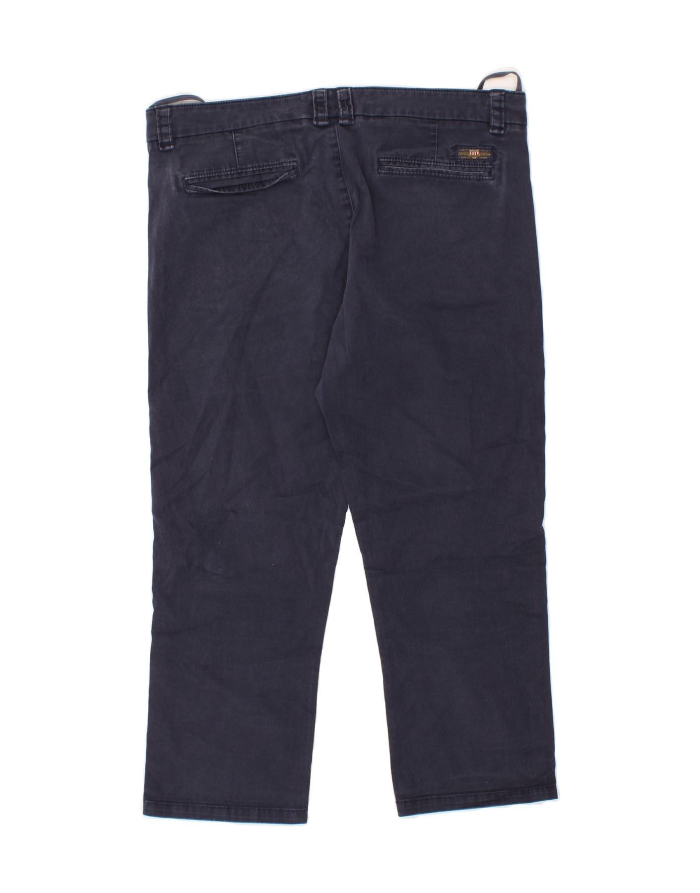 Polo Ralph Lauren Womens Slim Capri Trousers W30 L23 Navy Blue Cotton Size 24" / US 00 / IT 34 - 2 Thumbnail