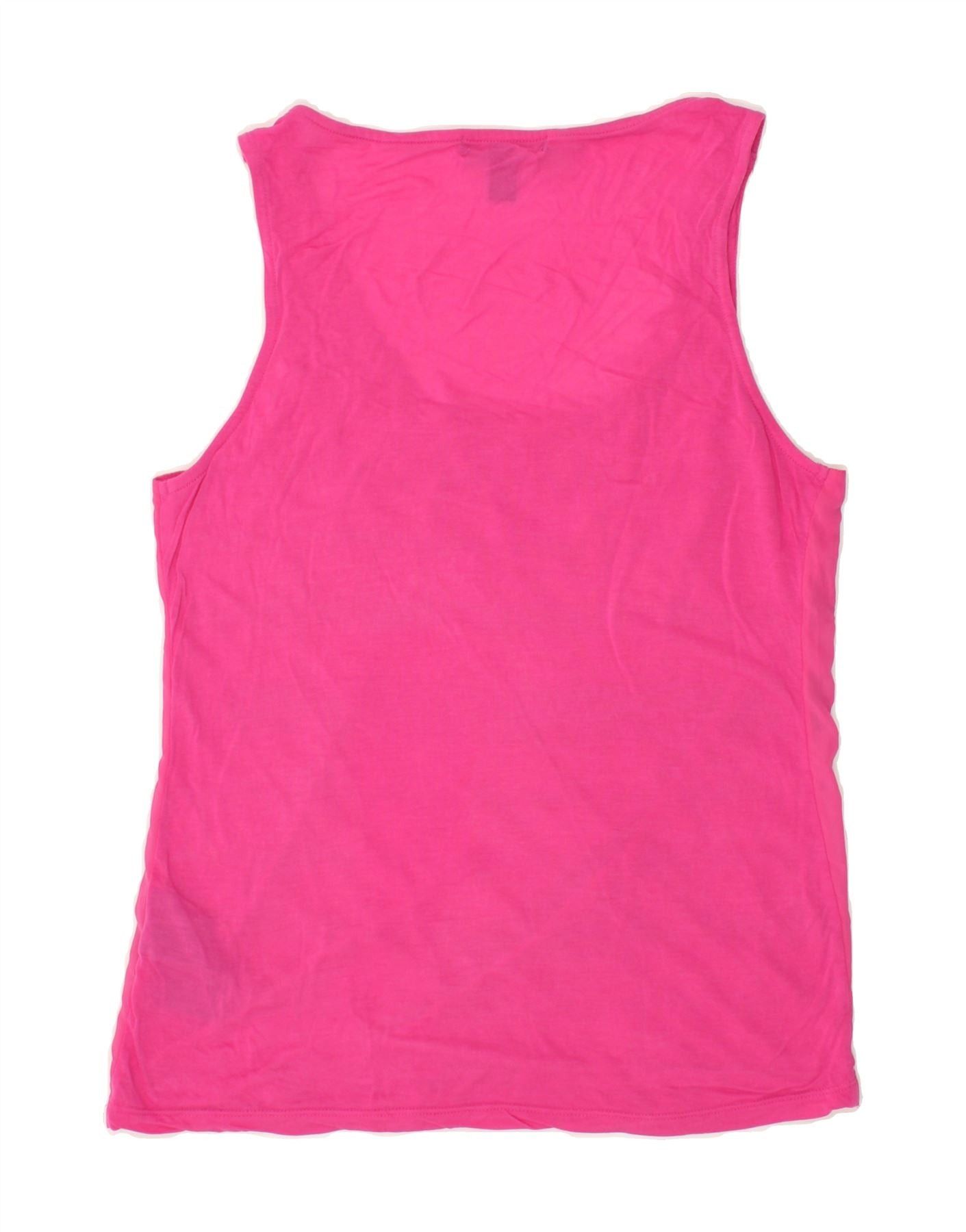 Ralph Lauren Womens Vest Top UK 14 Medium Pink Striped Modal Size M / US 6-8 / IT 42-44 - 2 Thumbnail