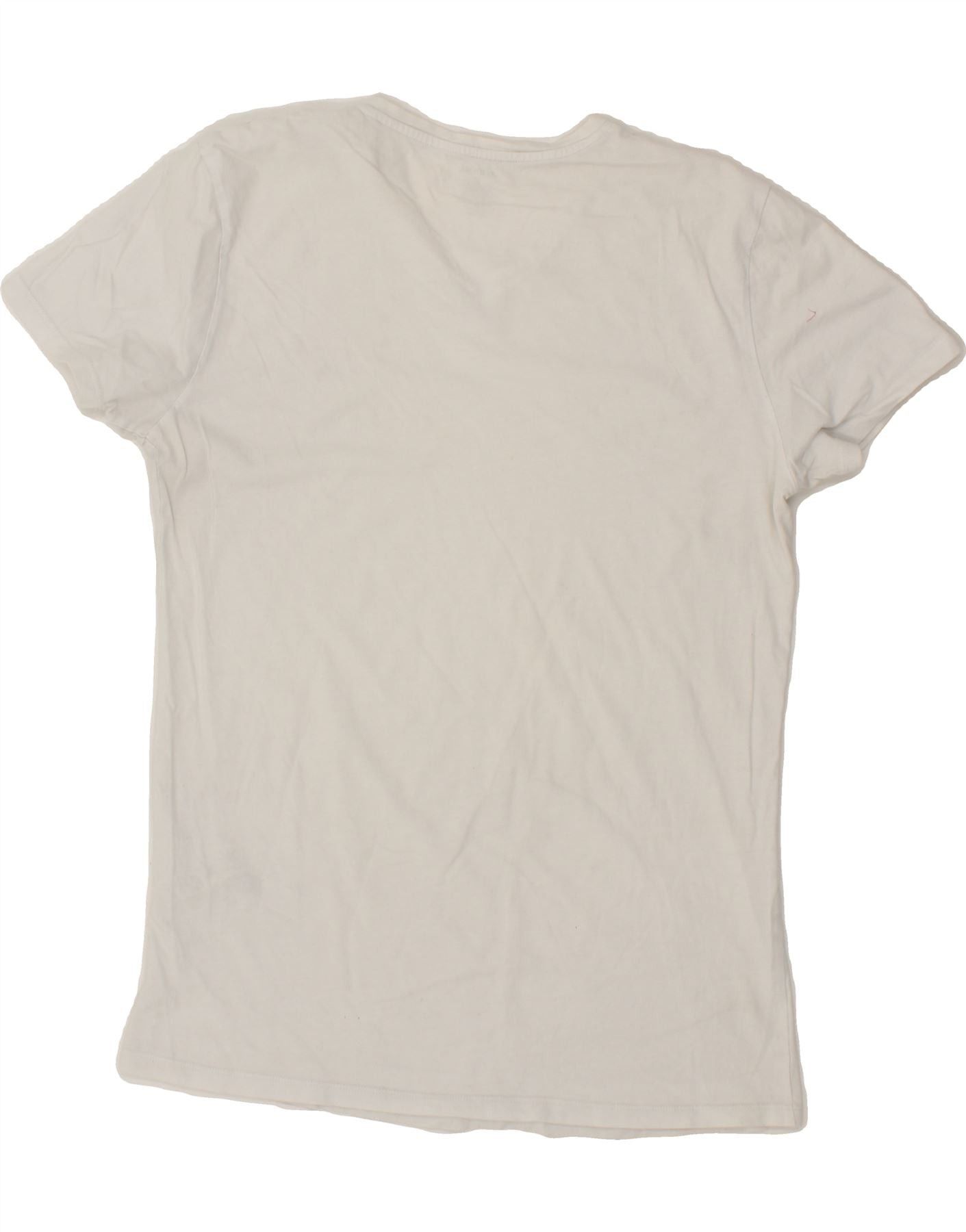 Diesel Womens T-Shirt Top UK 16 Large White Cotton Size L / US 10 / IT 46 - 2 Thumbnail