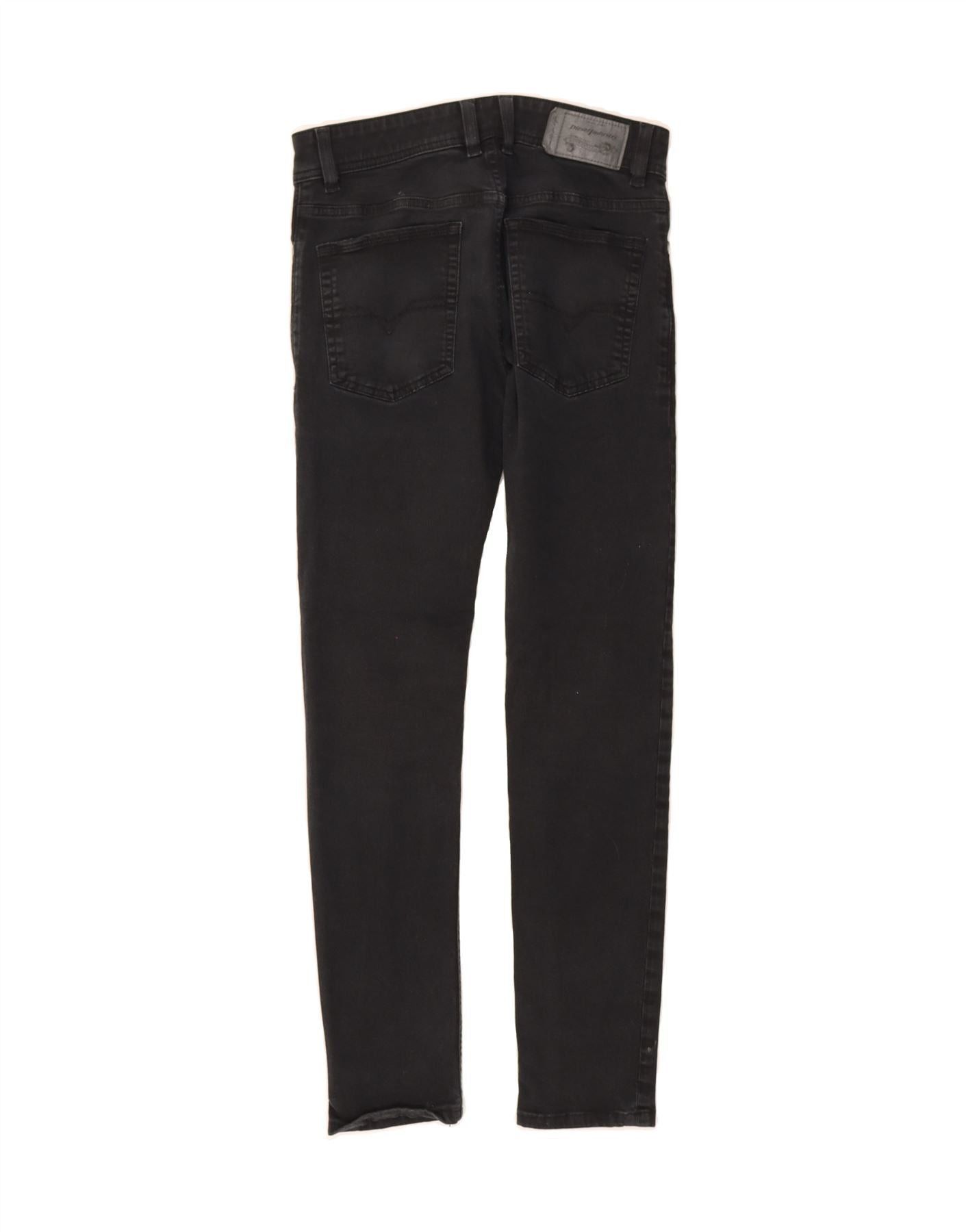 Diesel Womens Slim Skinny Jeans W28 L28 Black Cotton Size 42" / US 20 - 2 Thumbnail
