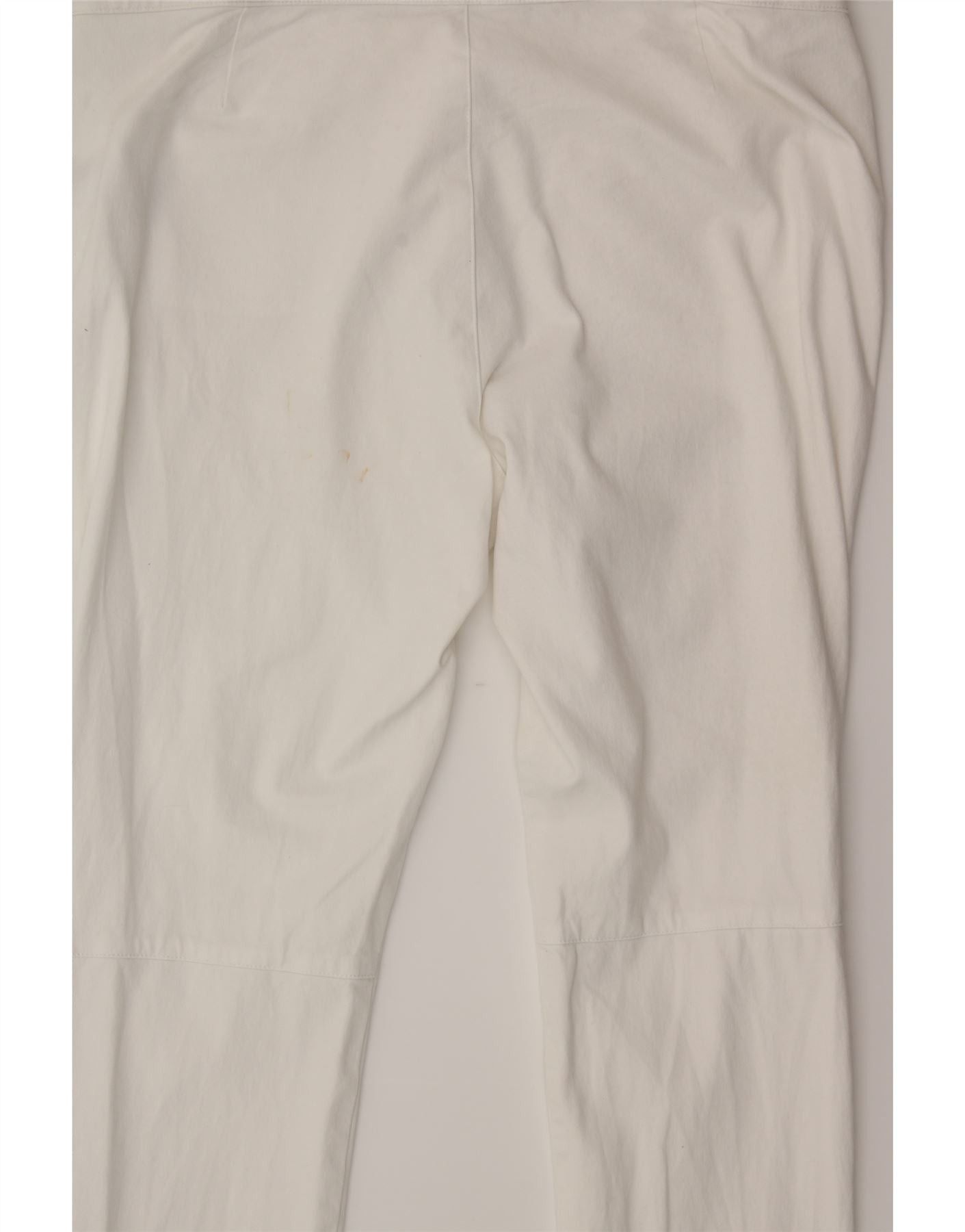 Ralph Lauren Womens Slim Cropped Trousers US 10 Large W32 L27 White Cotto Size 28" / US 6 / IT 42 - 3 Thumbnail