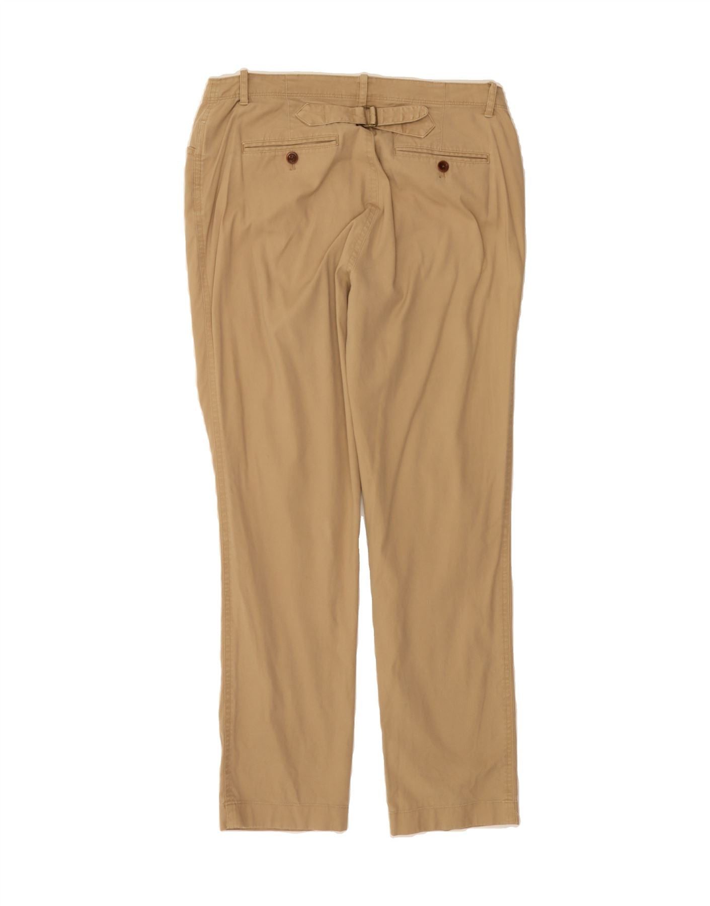 Ralph Lauren Womens Slim Casual Trousers US 8 Medium W32 L29 Beige Cotton Size 27" / US 4 / IT 40 - 2 Thumbnail