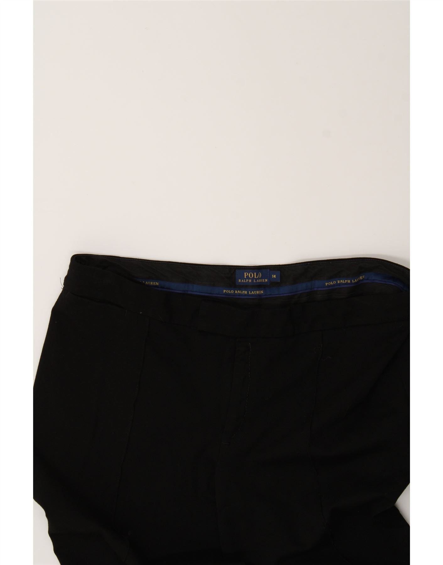 Polo Ralph Lauren Womens Slim Suit Trousers US 14 XL W36 L28 Black Viscose Size 32" / US 10 / IT 46 - 3 Thumbnail