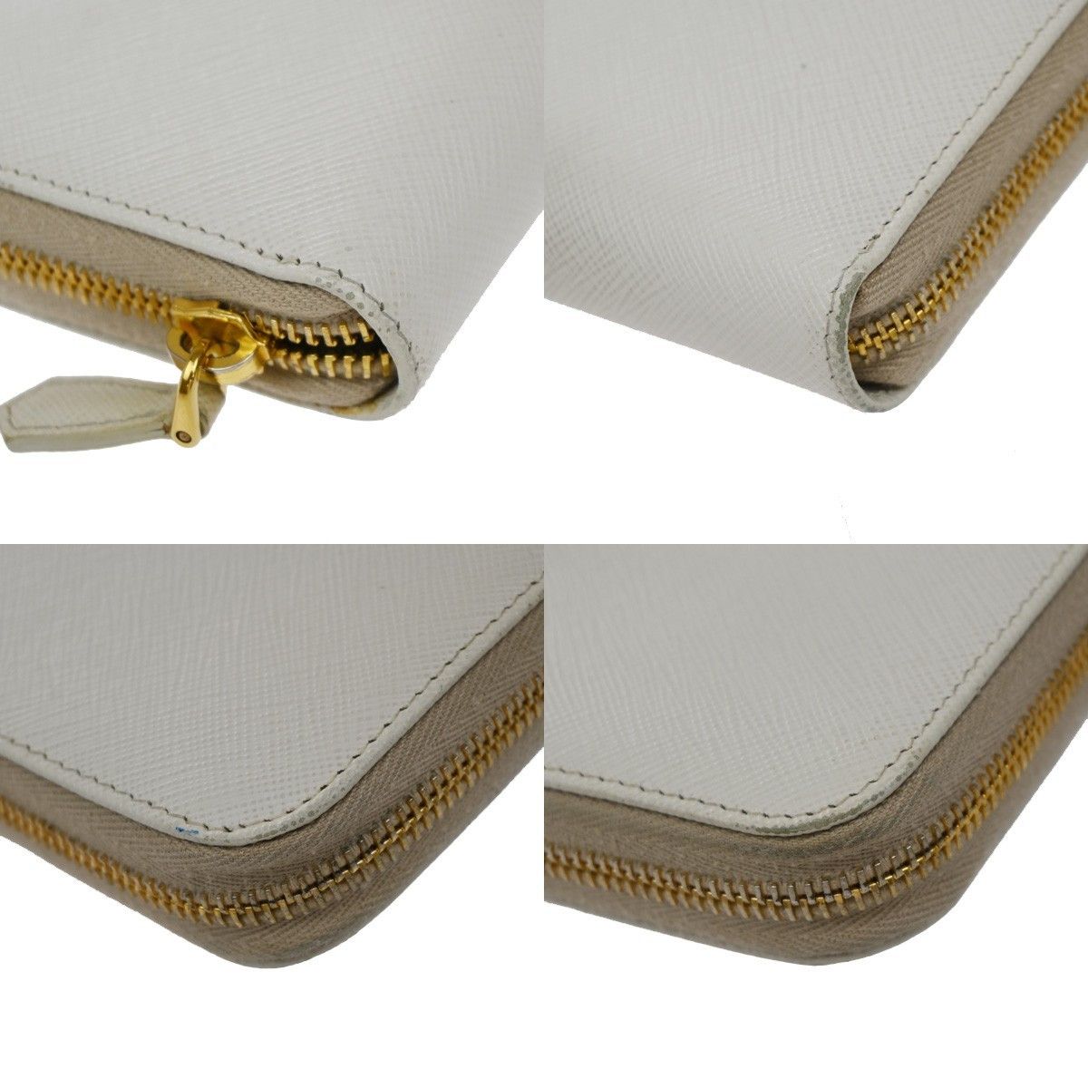 Prada Prada Zip Around Tab Wallet Saffiano Leather Size ONE SIZE - 7 Thumbnail