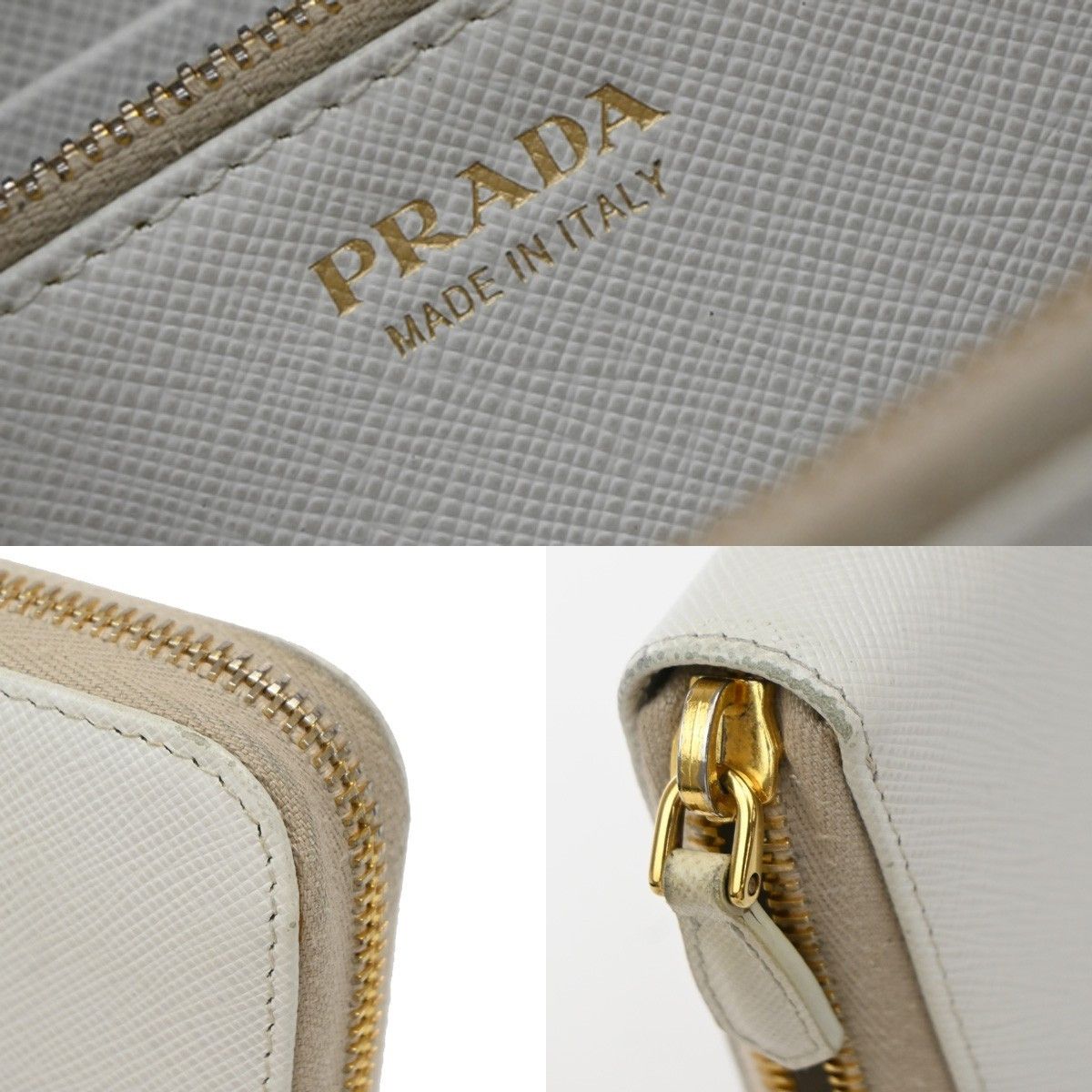 Prada Prada Zip Around Tab Wallet Saffiano Leather Size ONE SIZE - 6 Thumbnail
