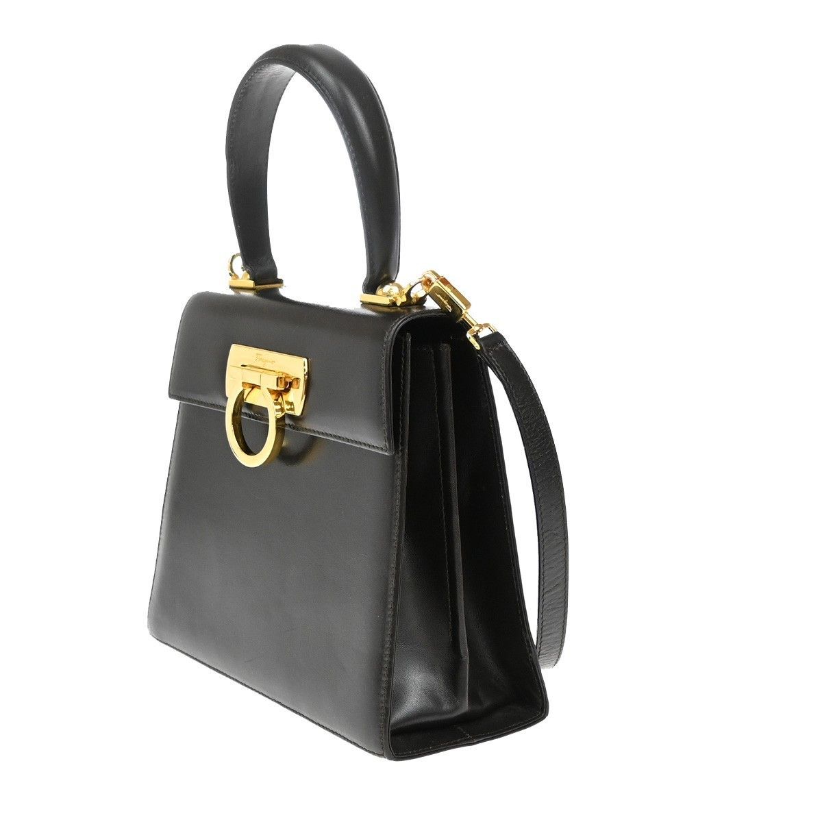 Salvatore Ferragamo Salvatore Ferragamo Gancini Convertible Top Handle Bag Leather Size ONE SIZE - 3 Thumbnail