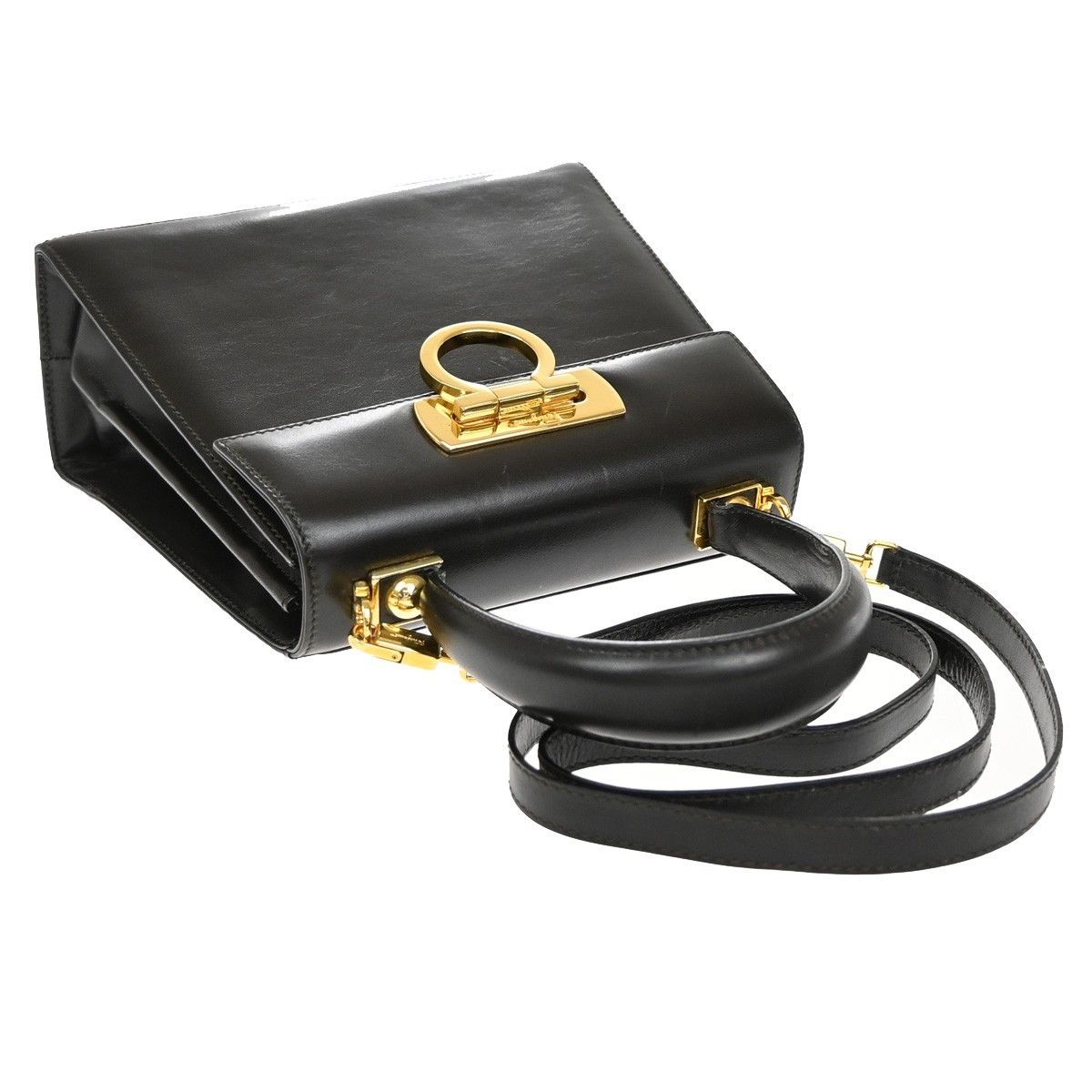 Salvatore Ferragamo Salvatore Ferragamo Gancini Convertible Top Handle Bag Leather Size ONE SIZE - 7 Thumbnail