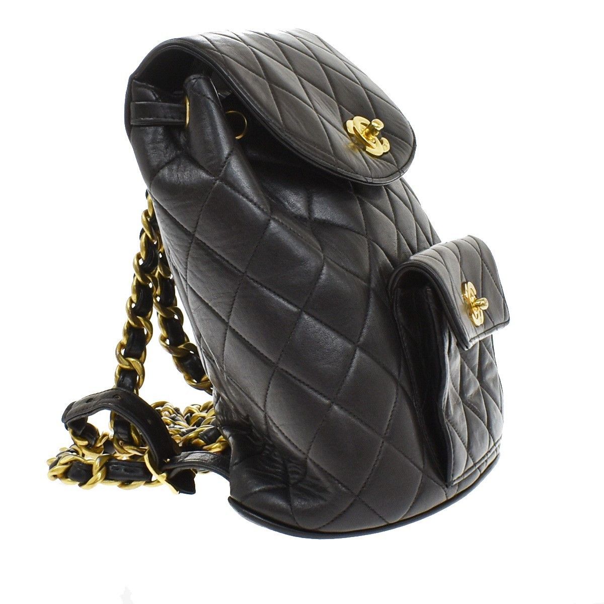 Chanel Chanel Vintage CC Pocket Backpack Quilted Lambskin Size ONE SIZE - 4 Thumbnail