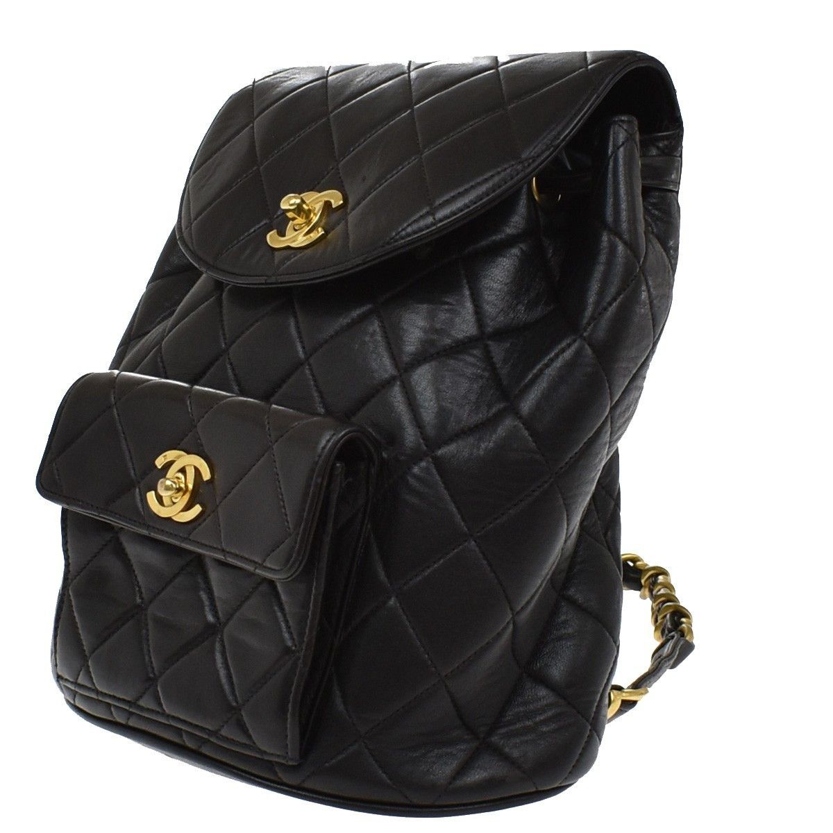 Chanel Chanel Vintage CC Pocket Backpack Quilted Lambskin Size ONE SIZE - 3 Thumbnail