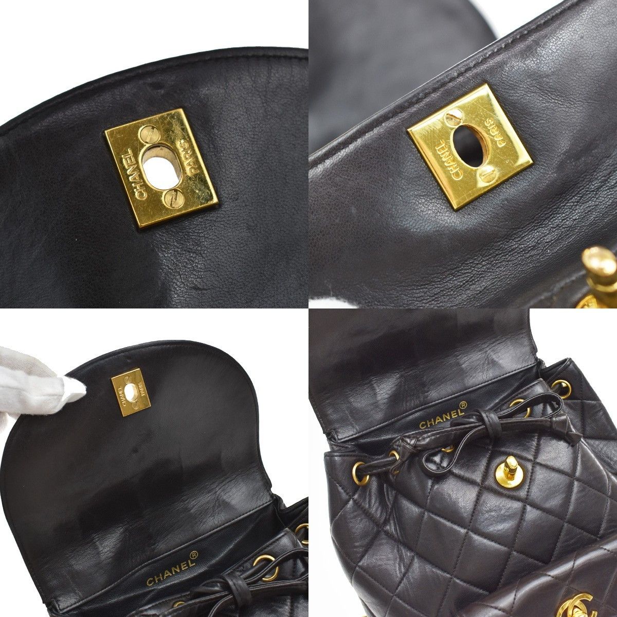 Chanel Chanel Vintage CC Pocket Backpack Quilted Lambskin Size ONE SIZE - 10 Thumbnail
