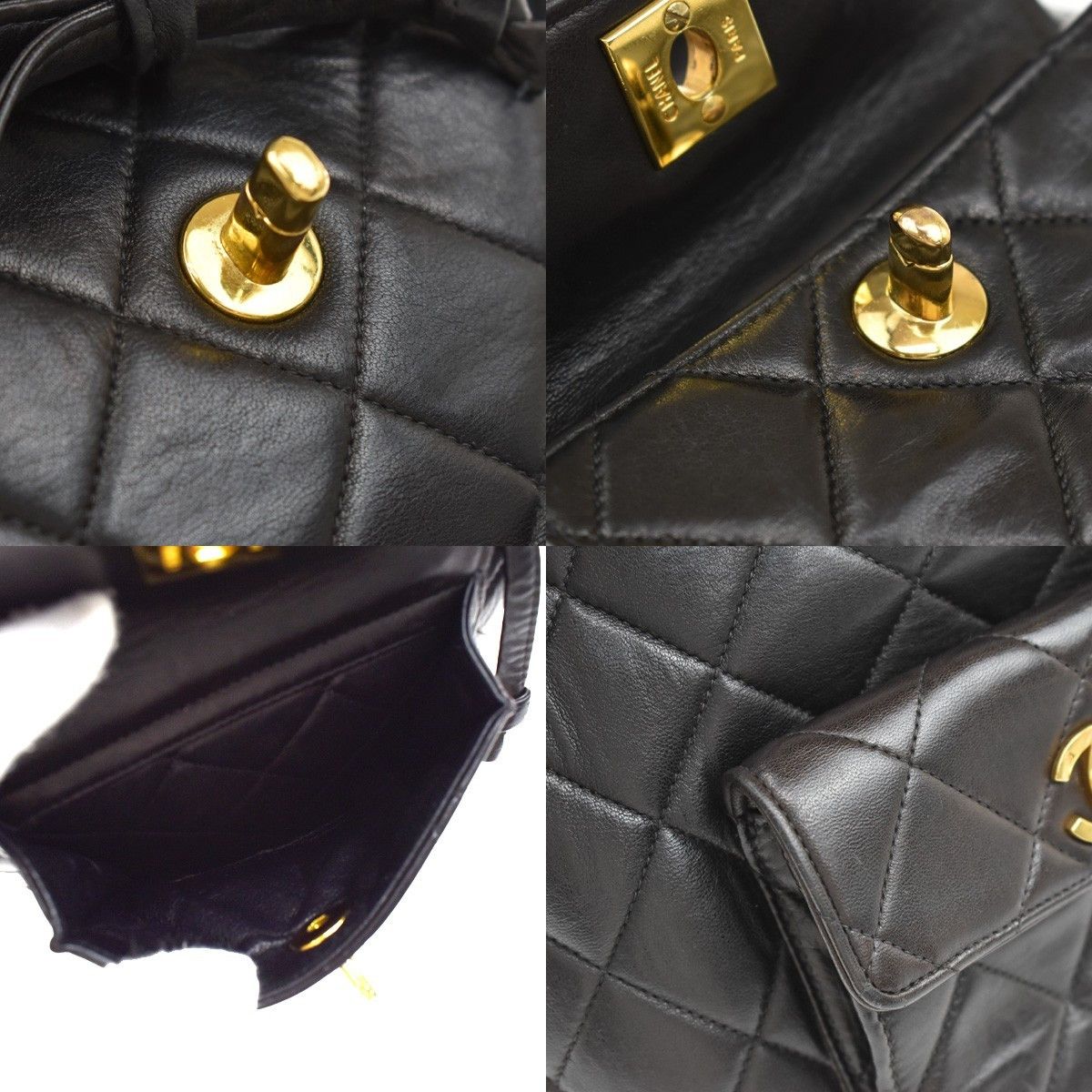 Chanel Chanel Vintage CC Pocket Backpack Quilted Lambskin Size ONE SIZE - 13 Thumbnail
