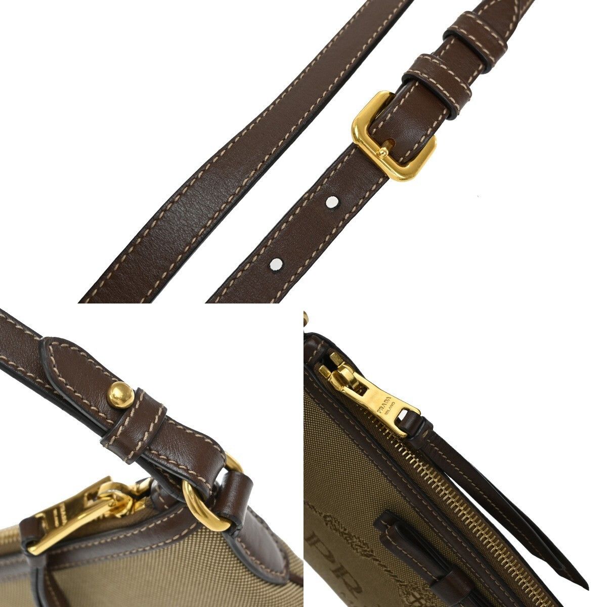 Prada Prada Logo Double Zip Crossbody Bag Canvas Size ONE SIZE - 11 Thumbnail