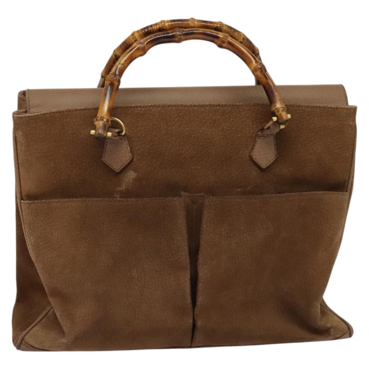 Gucci Gucci Bamboo Handle Tote Suede Size ONE SIZE - 18 Thumbnail