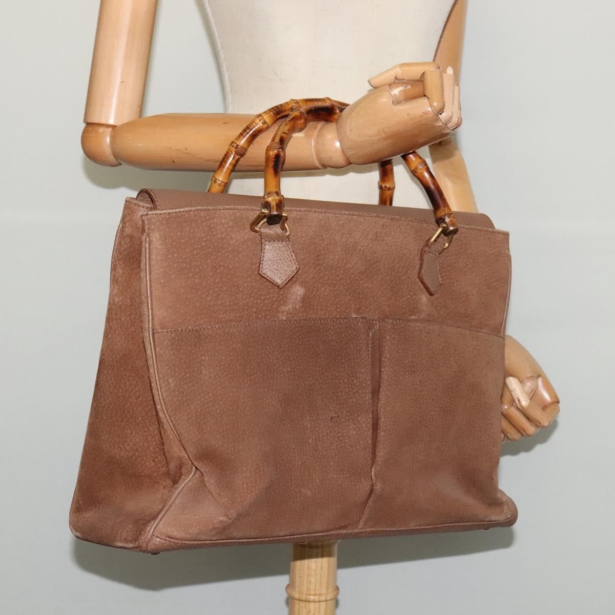 Gucci Gucci Bamboo Handle Tote Suede Size ONE SIZE - 14 Thumbnail