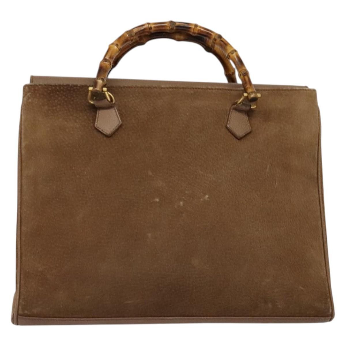 Gucci Gucci Bamboo Handle Tote Suede Size ONE SIZE - 2 Thumbnail