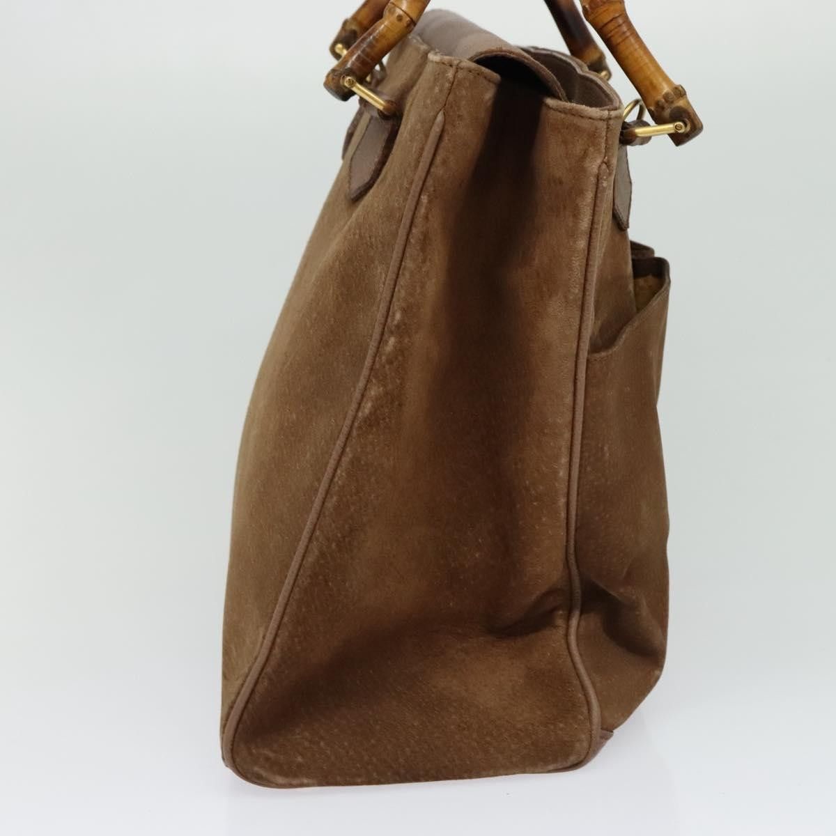 Gucci Gucci Bamboo Handle Tote Suede Size ONE SIZE - 3 Thumbnail