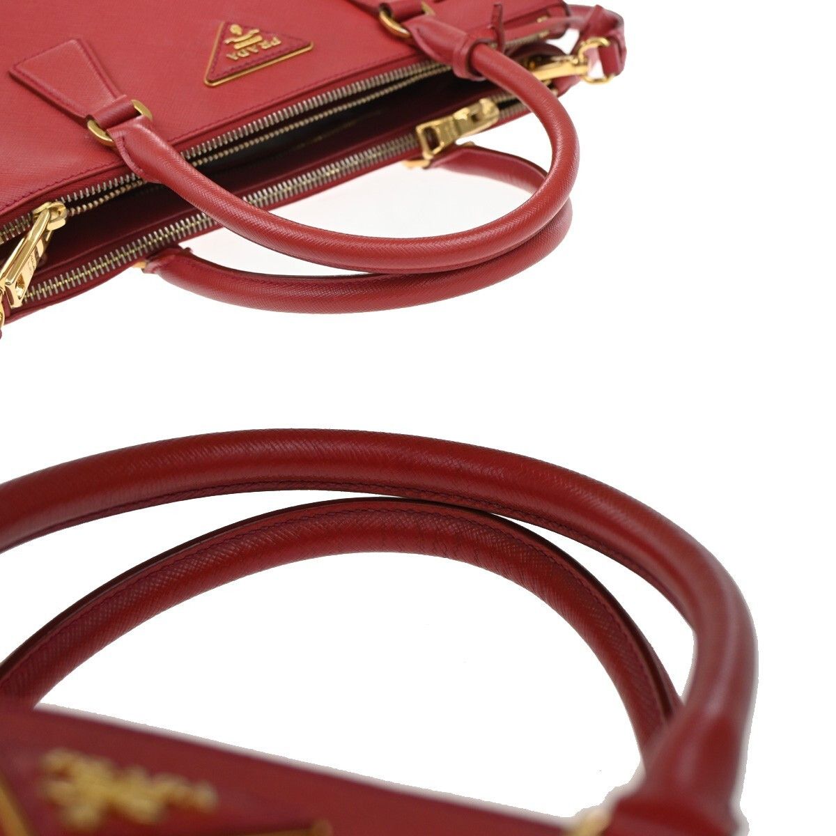 Prada Prada Galleria Double Zip Tote Saffiano Leather Size ONE SIZE - 14 Thumbnail