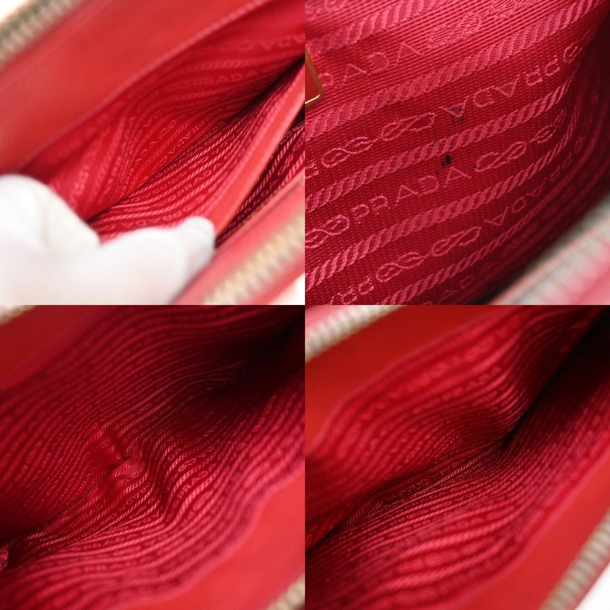 Prada Prada Galleria Double Zip Tote Saffiano Leather Size ONE SIZE - 18 Thumbnail