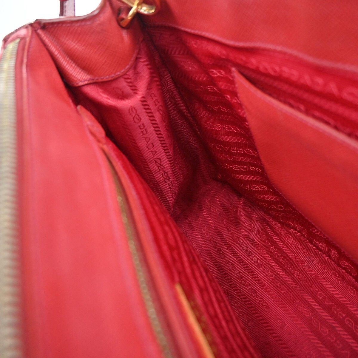 Prada Prada Galleria Double Zip Tote Saffiano Leather Size ONE SIZE - 16 Thumbnail
