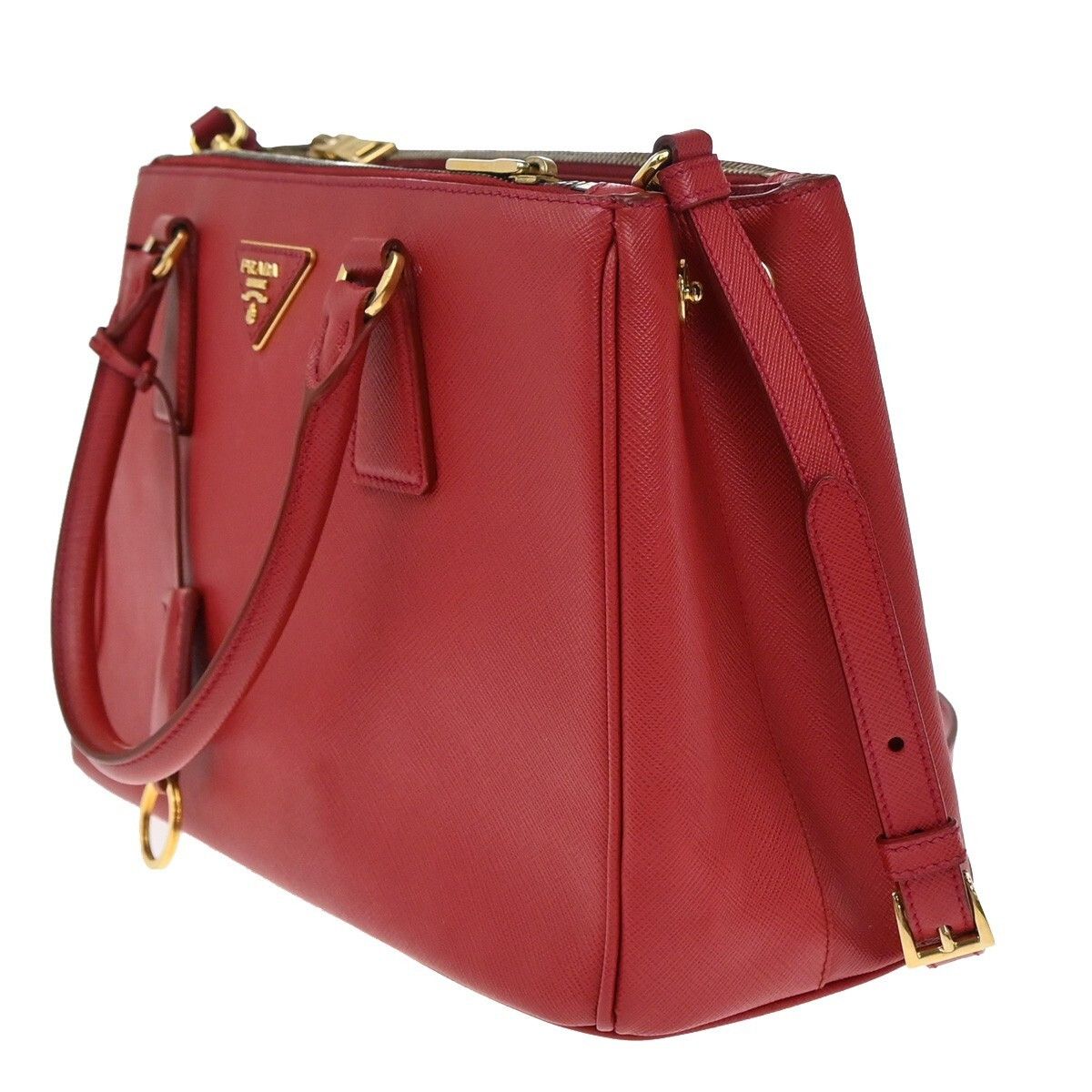Prada Prada Galleria Double Zip Tote Saffiano Leather Size ONE SIZE - 3 Thumbnail