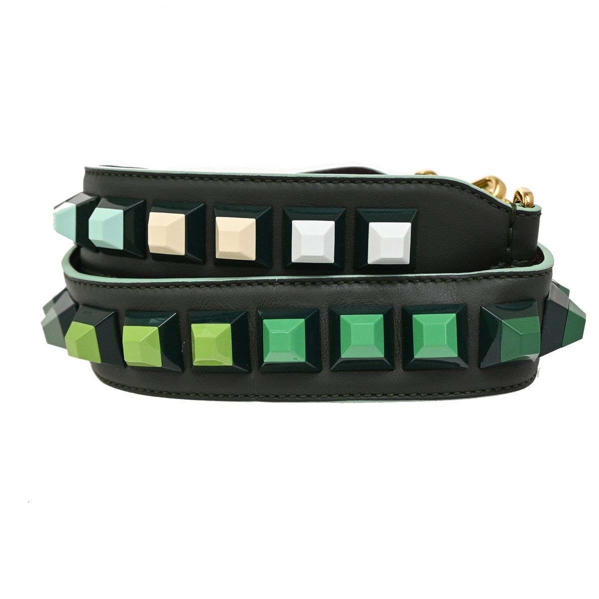 Fendi Fendi Mini Strap You Short Shoulder Strap Studded Leather Size ONE SIZE - 3 Thumbnail