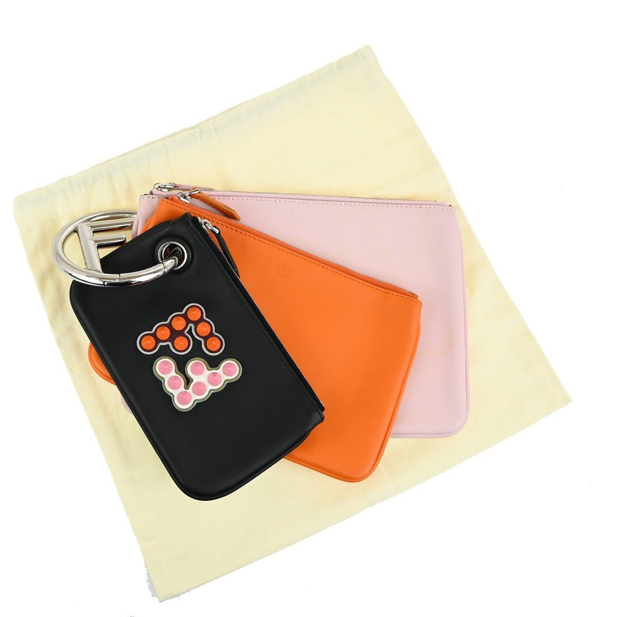 Fendi Fendi Triplette Pouch Set Calfskin Size ONE SIZE - 12 Thumbnail