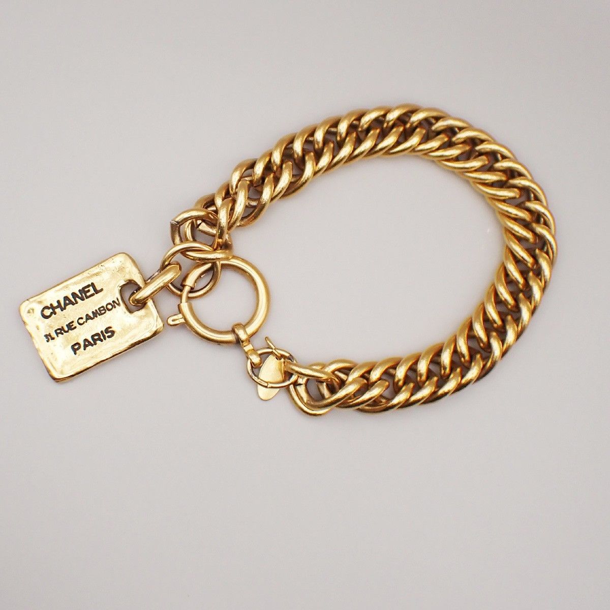 Chanel Chanel Vintage Rue Cambon Chain Charm Bracelet Metal Size ONE SIZE - 2 Thumbnail