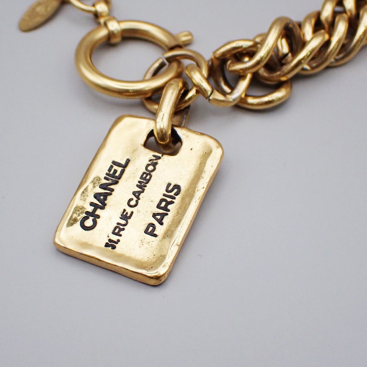 Chanel Chanel Vintage Rue Cambon Chain Charm Bracelet Metal Size ONE SIZE - 3 Thumbnail