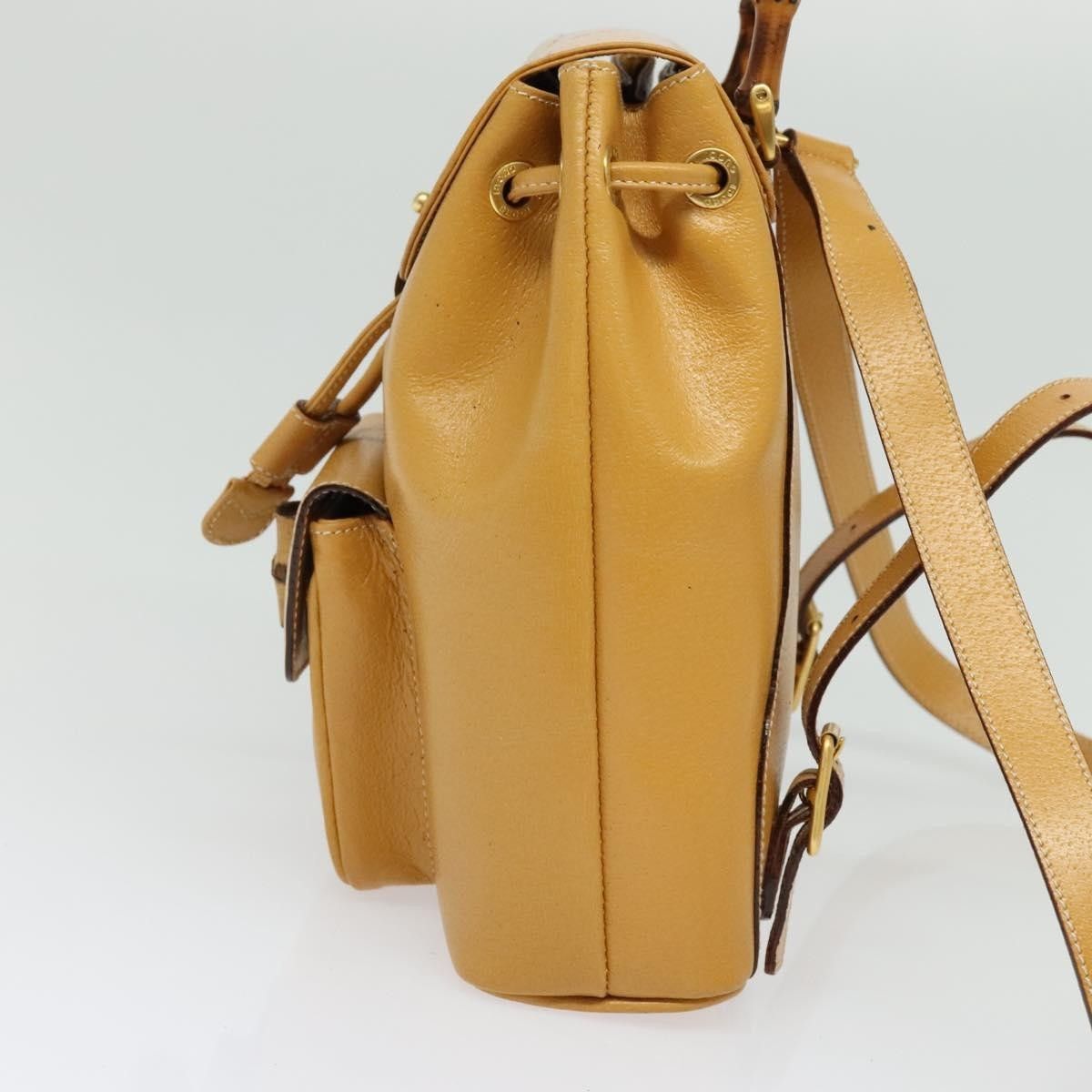 Gucci Gucci Vintage Bamboo Backpack Leather Size ONE SIZE - 3 Thumbnail
