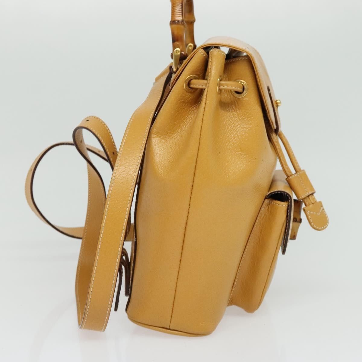 Gucci Gucci Vintage Bamboo Backpack Leather Size ONE SIZE - 4 Thumbnail
