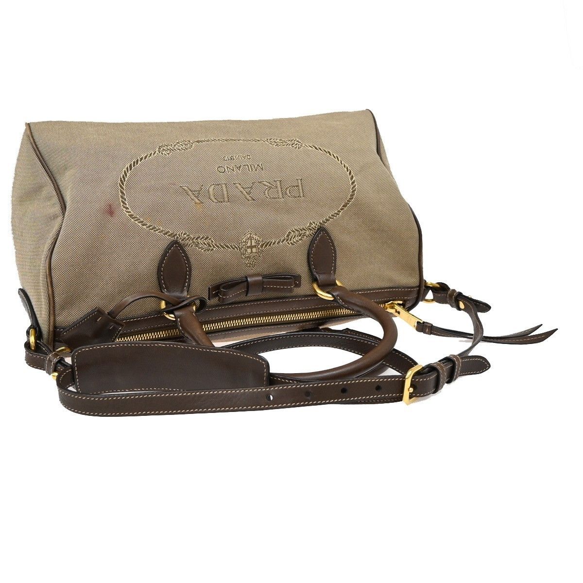 Prada Prada Logo Convertible Boston Bag Canvas Size ONE SIZE - 16 Thumbnail