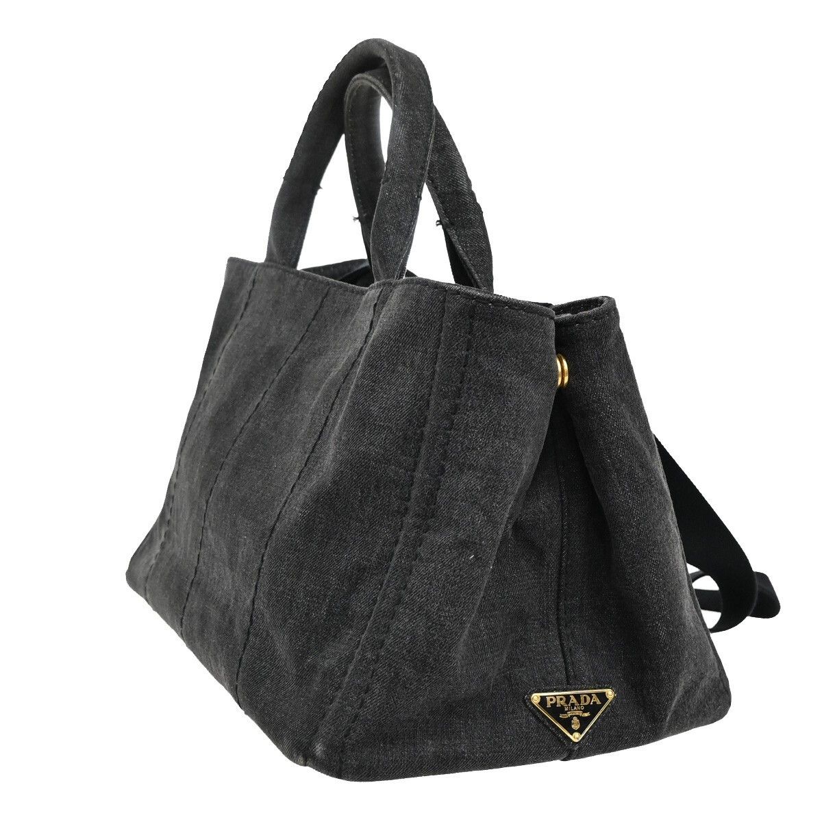 Prada Prada Canapa Convertible Tote Denim Size ONE SIZE - 4 Thumbnail