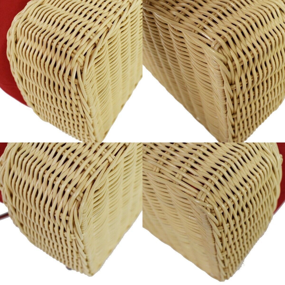 Prada Prada Drawstring Bucket bag Canvas and Wicker Size ONE SIZE - 10 Thumbnail