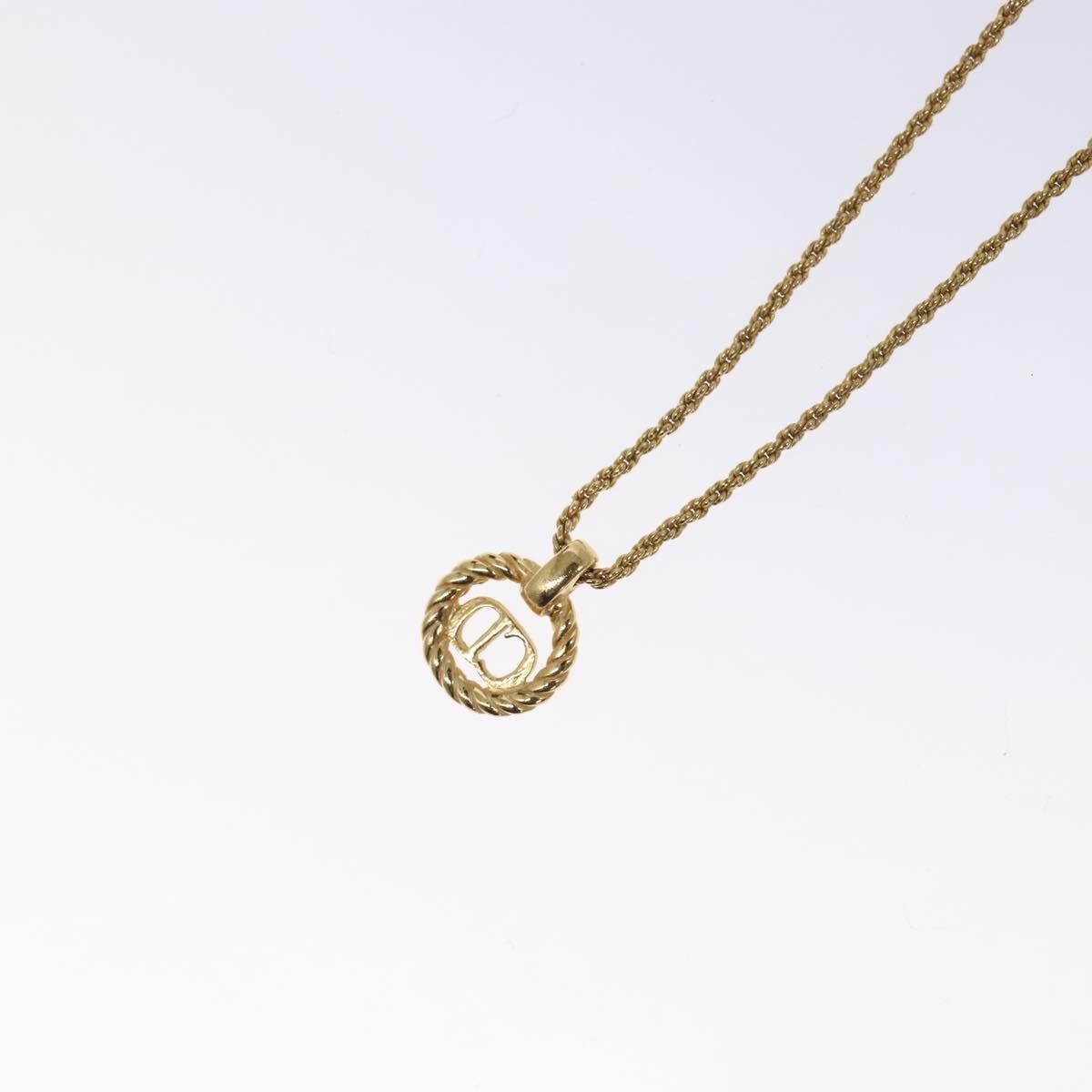 Dior Christian Dior CD Round Pendant Necklace Metal Size ONE SIZE - 4 Thumbnail