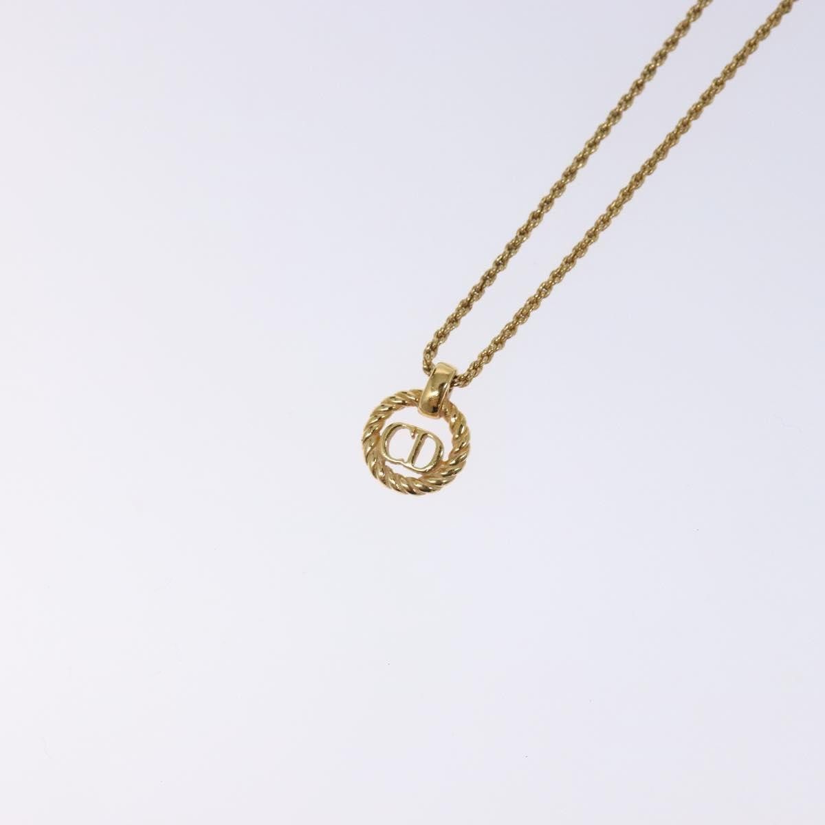 Dior Christian Dior CD Round Pendant Necklace Metal Size ONE SIZE - 3 Thumbnail