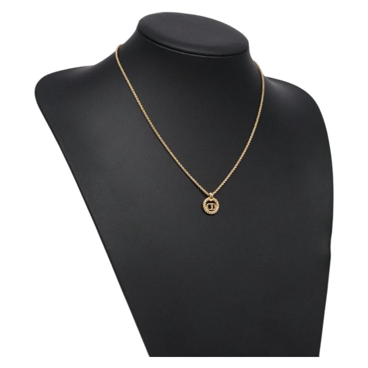Dior Christian Dior CD Round Pendant Necklace Metal Size ONE SIZE - 8 Thumbnail