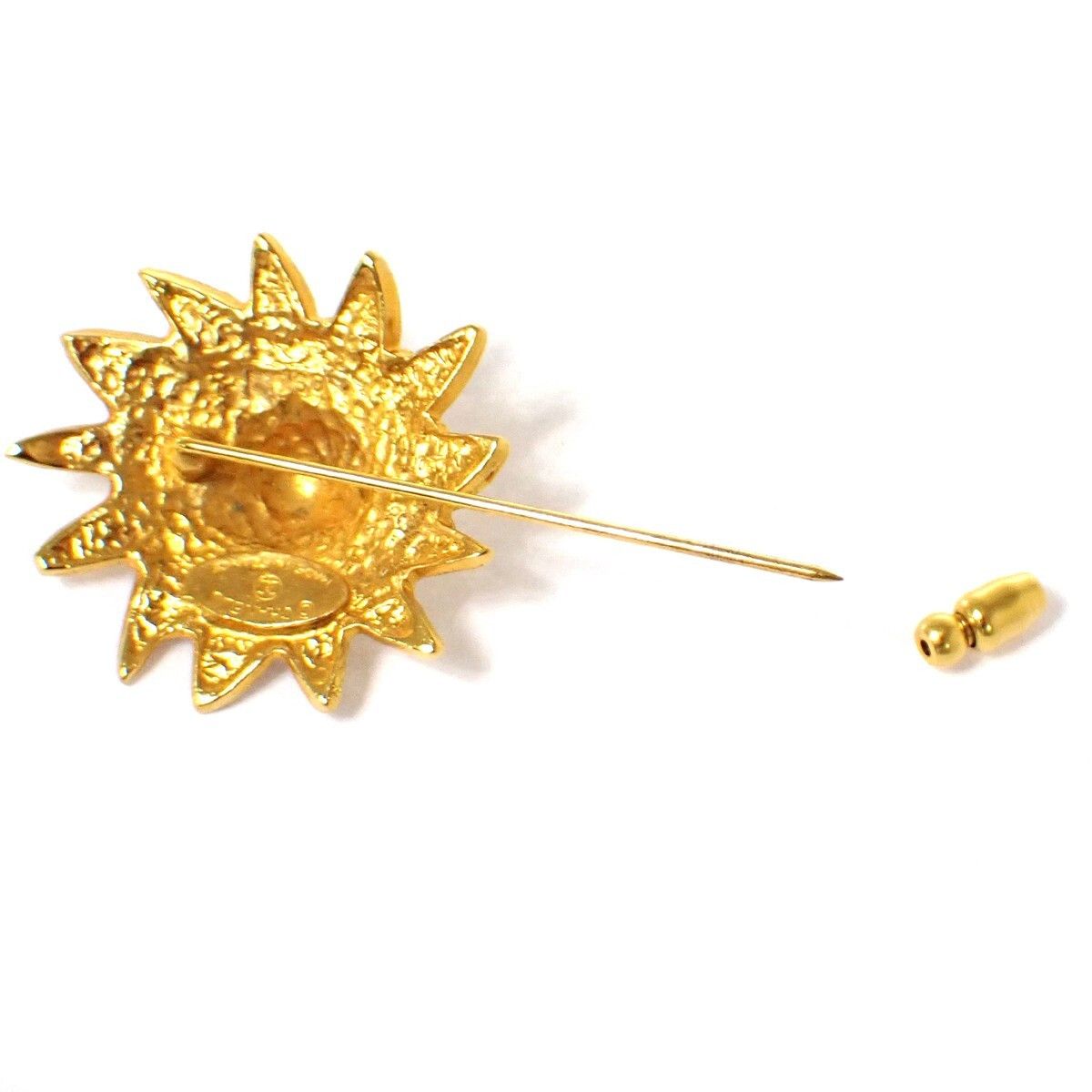 Chanel Chanel Vintage Sunburst Lion Head Brooch Metal Size ONE SIZE - 5 Thumbnail