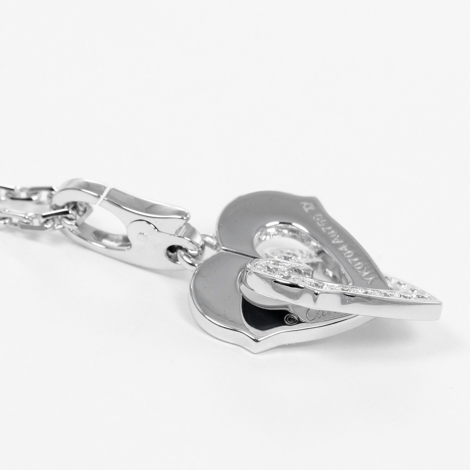 Cartier Cartier Double Heart Pendant Charm 18 white gold Size ONE SIZE - 5 Thumbnail