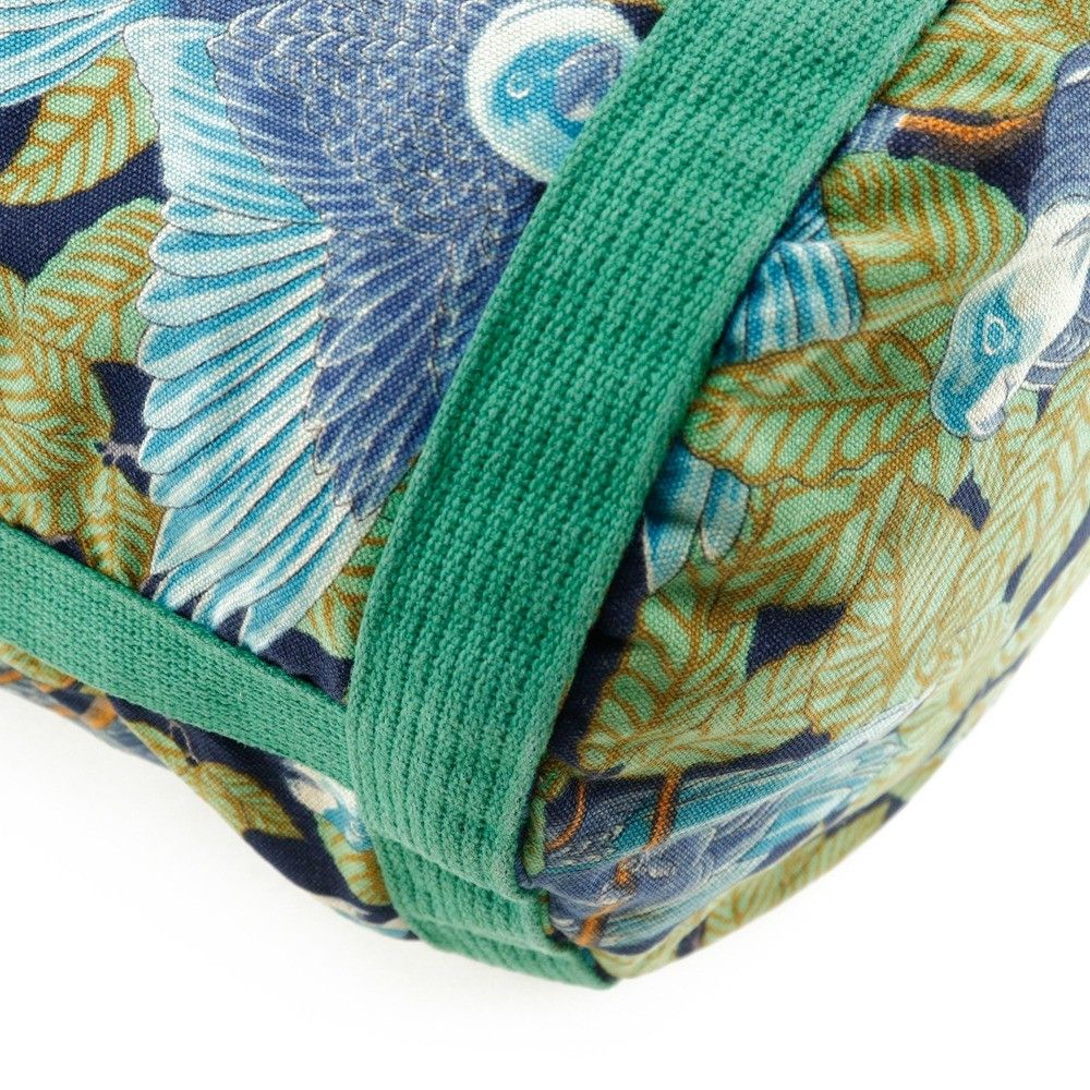 Hermes Hermes Vintage Drawstring Bucket Shoulder Bag Printed Canvas Size ONE SIZE - 6 Thumbnail