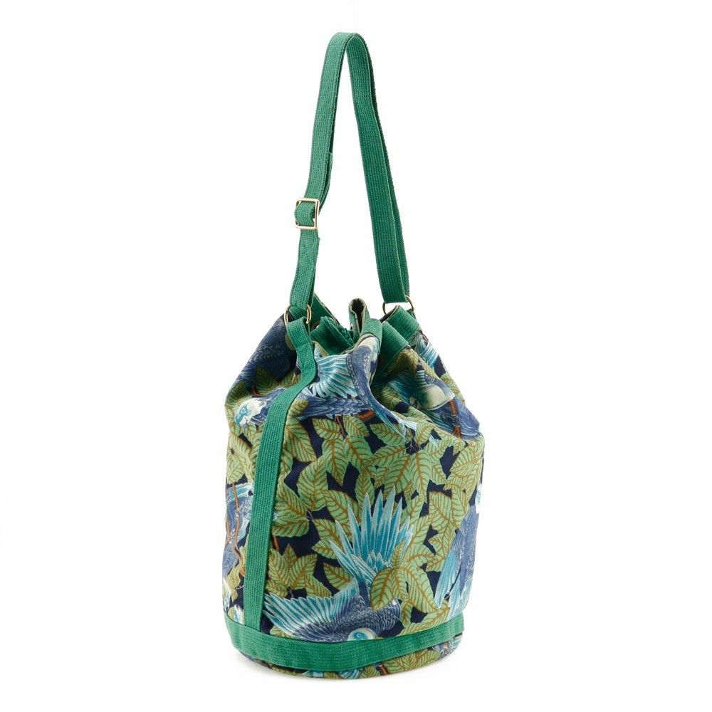 Hermes Hermes Vintage Drawstring Bucket Shoulder Bag Printed Canvas Size ONE SIZE - 2 Thumbnail
