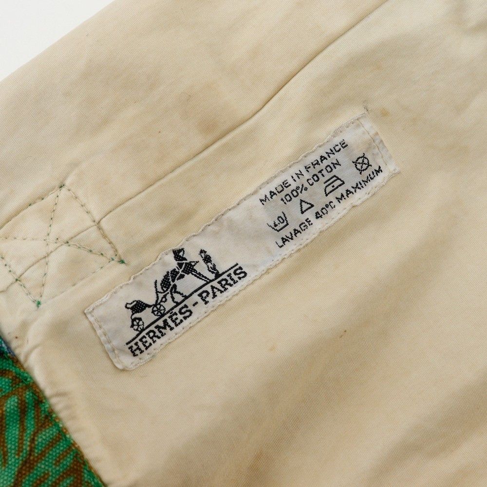 Hermes Hermes Vintage Drawstring Bucket Shoulder Bag Printed Canvas Size ONE SIZE - 4 Thumbnail