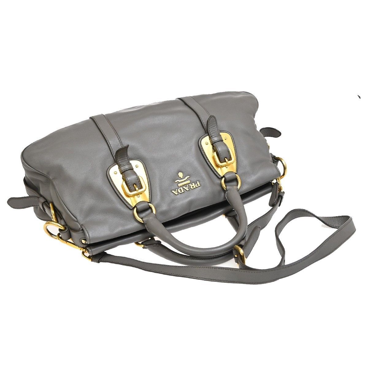 Prada Prada Convertible Belted Satchel Soft Calf Size ONE SIZE - 9 Thumbnail