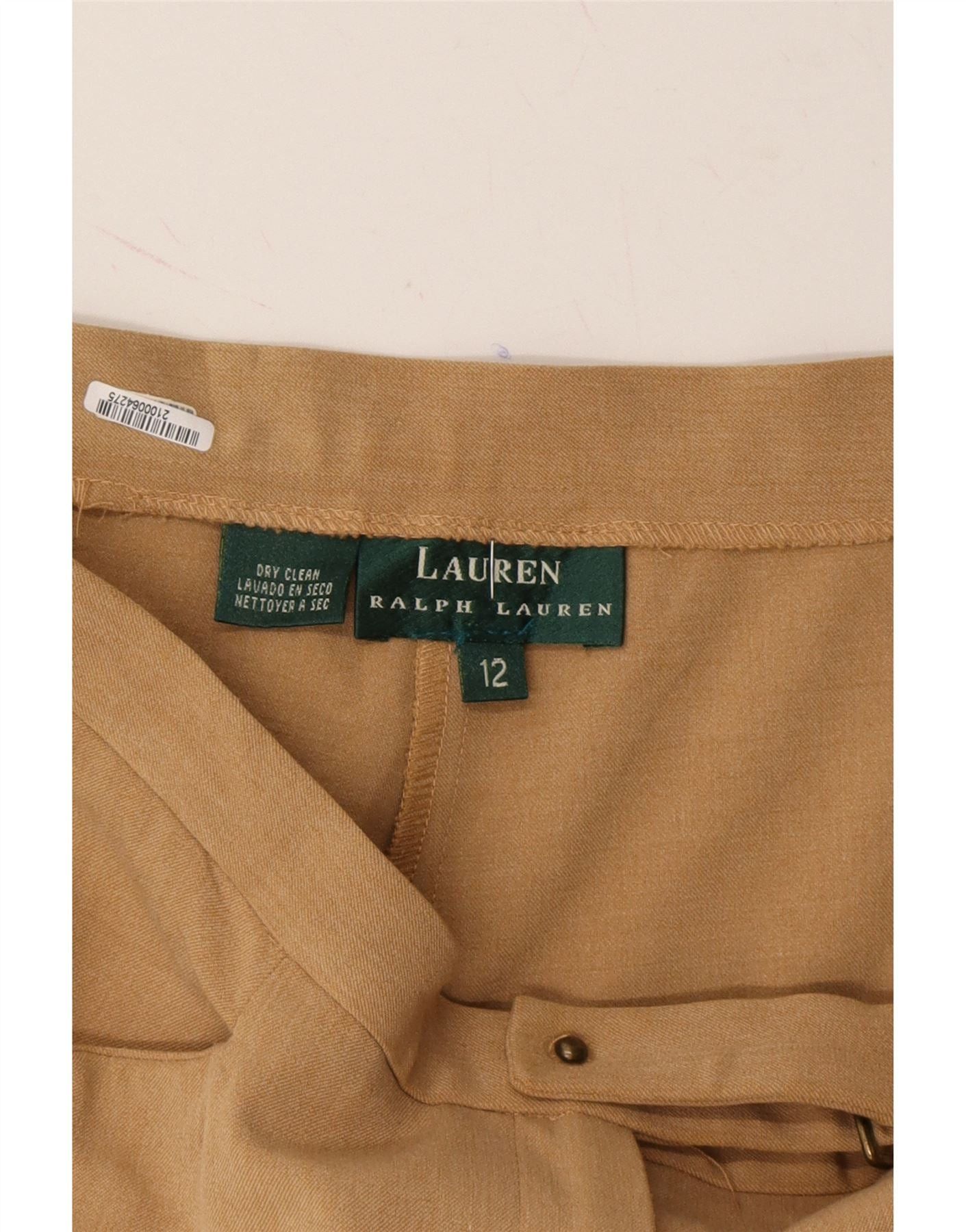 Ralph Lauren Womens Straight Suit Trousers US 12 Large W33 L31 Brown Size 30" / US 8 / IT 44 - 4 Thumbnail