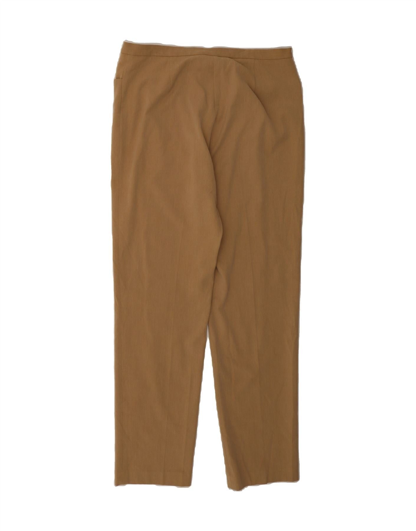 Ralph Lauren Womens Straight Suit Trousers US 12 Large W33 L31 Brown Size 30" / US 8 / IT 44 - 2 Thumbnail