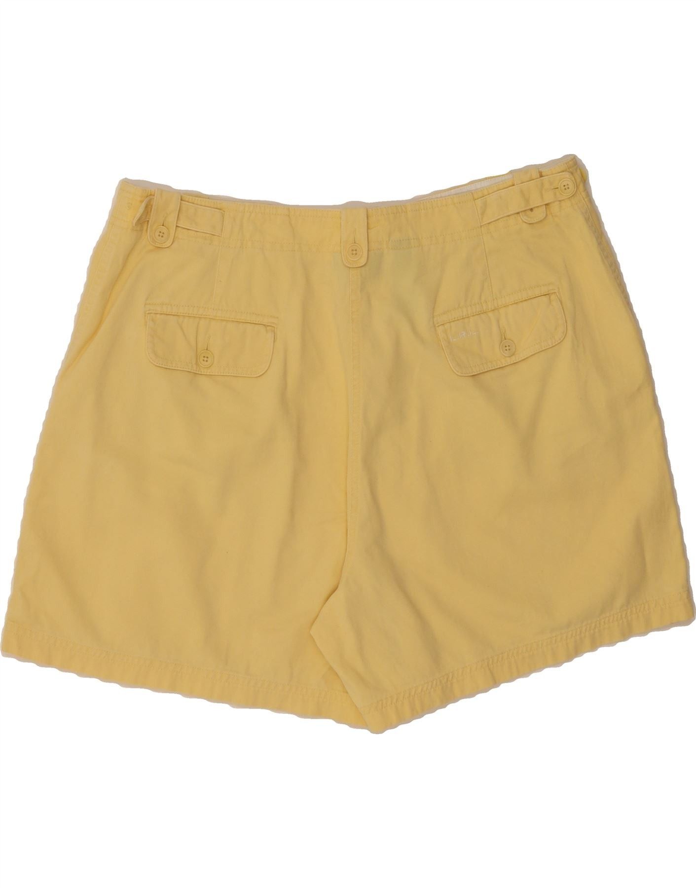 Ralph Lauren Womens Chino Shorts US 16 2XL W36 Yellow Cotton Size 34" / US 12 / IT 48 - 2 Thumbnail