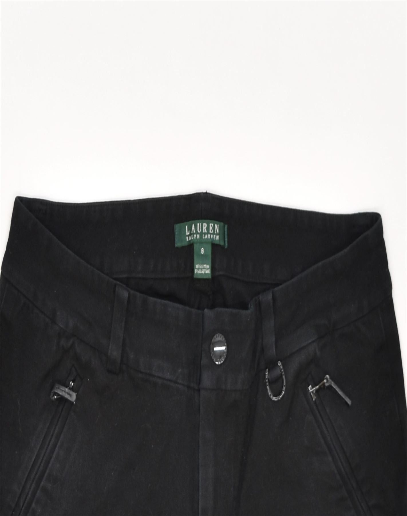 Ralph Lauren Womens Straight Casual Trousers US 8 Medium W32 L29 Black Size 30" / US 8 / IT 44 - 3 Thumbnail