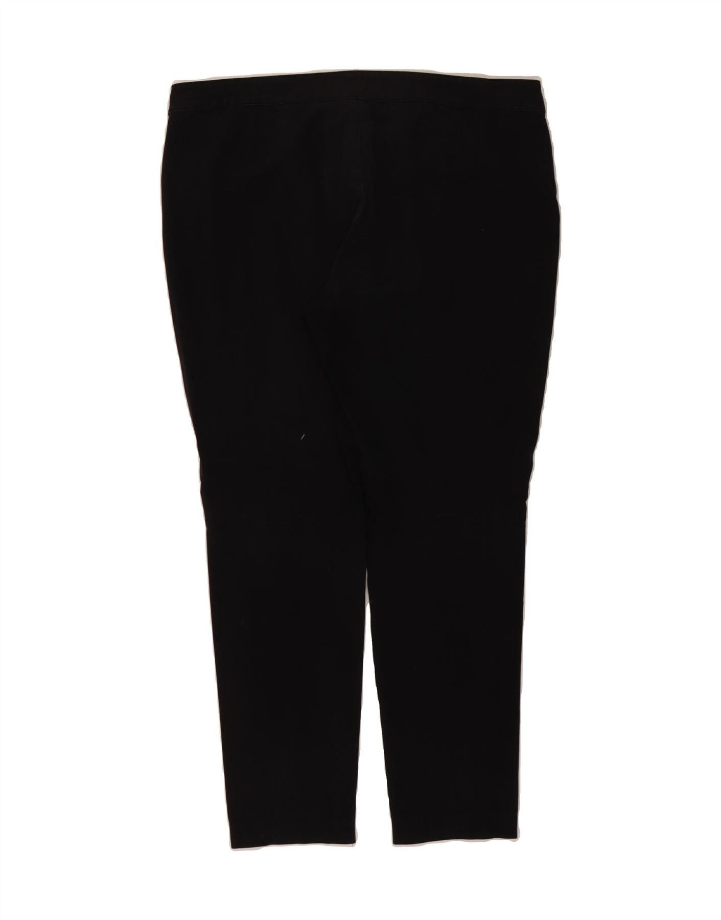 Ralph Lauren Womens Slim Cropped Trousers US 12 Large W34 L25 Black Size 30" / US 8 / IT 44 - 2 Thumbnail