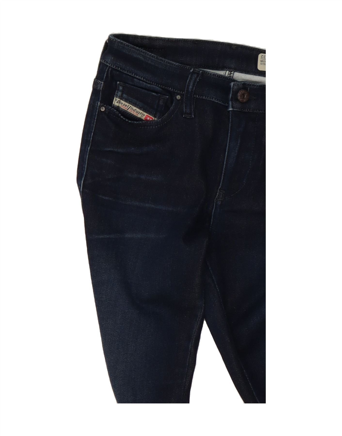 Diesel Womens Skinzee Regular Waist Skinny Jeans W26 L32 Navy Blue Size 42" / US 20 - 3 Thumbnail